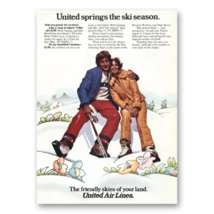 1973 United Airlines Print Ad | Spings The Ski Season