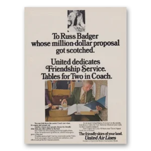 1973 United Airlines Print Ad | Russ Badger Print Ad