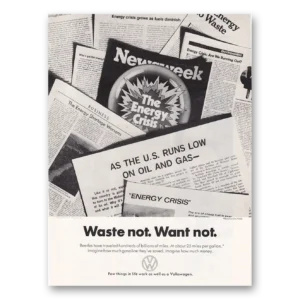 1973 Volkswagen Print Ad | Waste Not