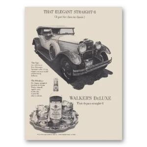 1973 Walkers DeLuxe Bourbon Whiskey Print Ad | Straight 8