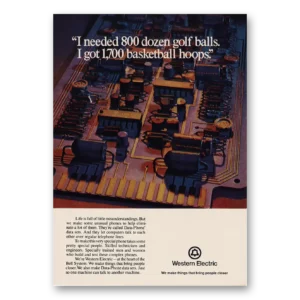 1973 Western Electric Print Ad | Golf Balls