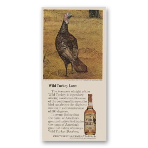 1973 Wild Turkey Bourbon Whiskey Print Ad | Keenness Sight