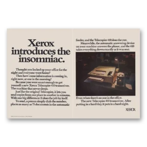 1973 Xerox Print Ad | Telecopier