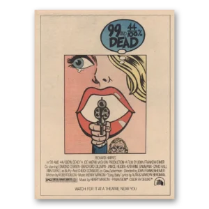 1974 99 and 44/100% Dead Movie Promo Print Ad | Richard Harris