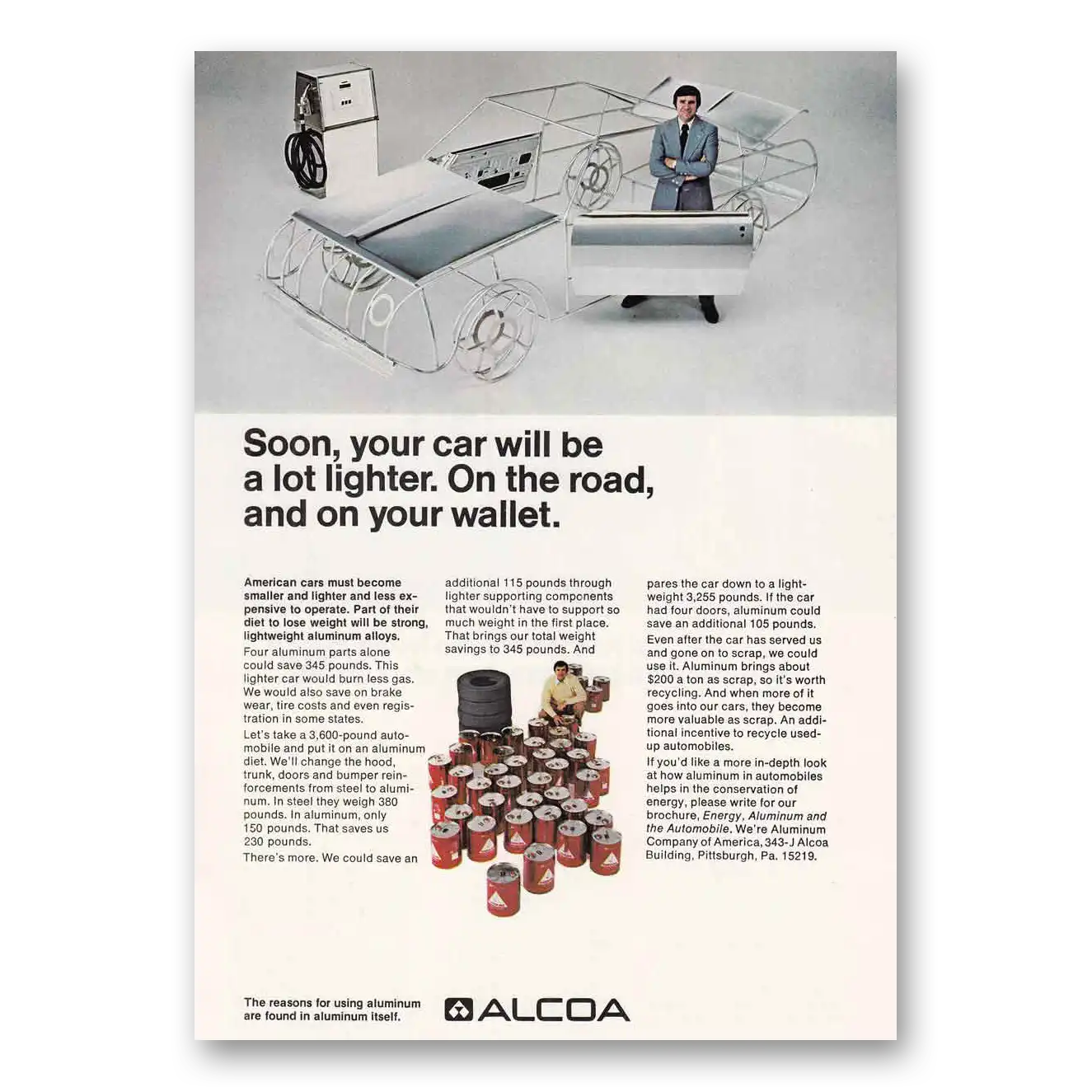 1974 Alcoa Print Ad | Car Will Lighter