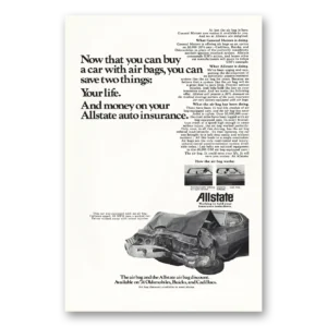 1974 Allstate Insurance Print Ad | Air Bags