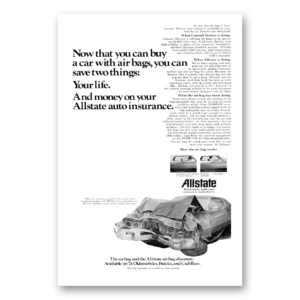 1974 Allstate Insurance Print Ad | Air Bags