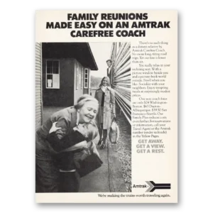 1974 Amtrak Print Ad | Family Reunions