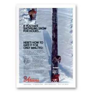 1974 Ariens Sno Thro Print Ad | Hate Shoveling