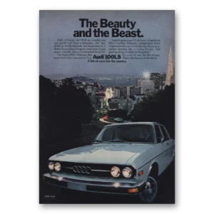 1974 Audi 100LS Print Ad | Beauty Beast