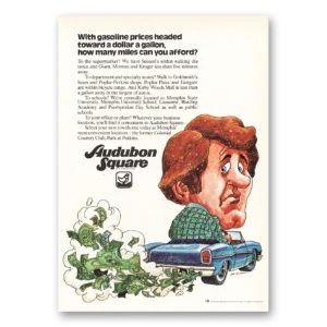 1974 Audubon Square Print Ad | Memphis Gasoline Prices Headed Towarddollar