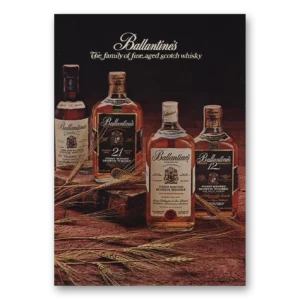 1974 Ballantines Ale Print Ad | Fine Aged