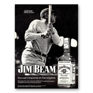 1974 Jim Beam Print Ad | Babe Ruth