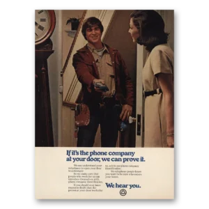 1974 Bell Telephone Print Ad | Phone Company At Your Door