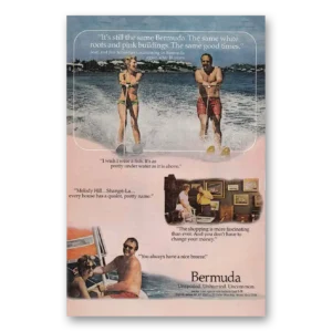 1974 Bermuda Print Ad | Water Skiers