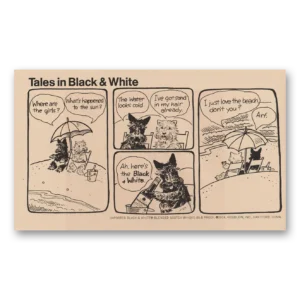 1974 Black and White Scotch Print Ad | Where Are Girls