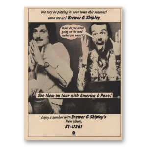 1974 Brewer & Shipley Promo Print Ad | America Poco