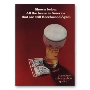 1974 Budweiser Beer Print Ad | Beechwood Aged
