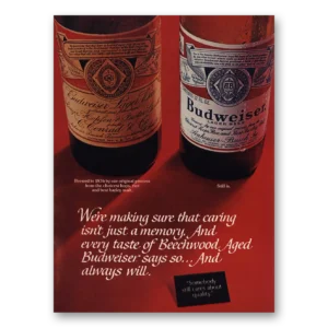1974 Budweiser Beer Print Ad | Caring
