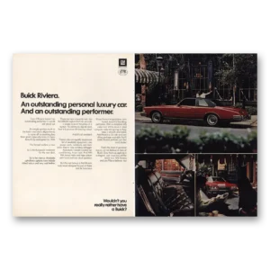 1973 Buick Riviera Print Ad | Luxury Car