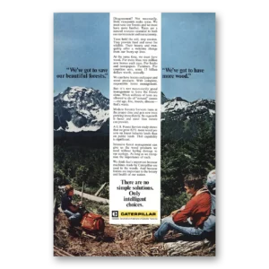 1974 Caterpillar Print Ad | Beautiful Forests