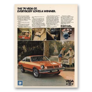 1973 Chevrolet Vega Print Ad | Loves Winner