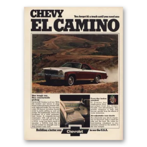 1974 Chevrolet El Camino Print Ad | Forget Its Truck