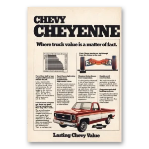 1974 Chevrolet Cheyenne Print Ad | Matter Of Fact