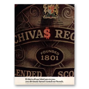 1974 Chivas Regal Print Ad | Says To You