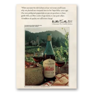 1974 Christian Brothers Print Ad | Camay Noir