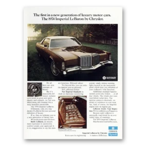 1973 Chrysler LeBaron Print Ad | New Generation