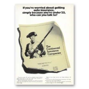 1974 Continental Insurance Print Ad | Auto Insurance
