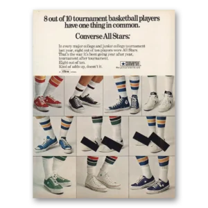1974 Converse Shoes Print Ad | Basketball Players