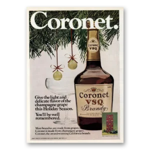 1974 Coronet Brandy Print Ad | Vsq Holiday