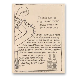 1974 Jose Cuervo Tequila Print Ad | Tequila Cactus
