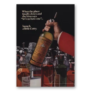 1974 Cutty Sark Print Ad | Finally Closes