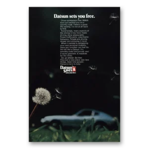1974 Datsun Print Ad | Sets You Free