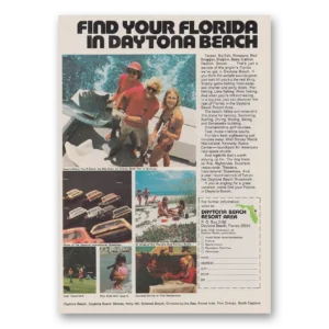 1974 Daytona Beach Florida Print Ad | Find Florida