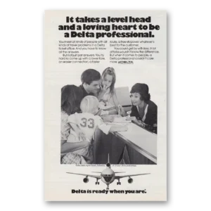 1974 Delta Air Lines Print Ad | Loving Heart