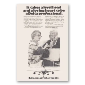 1974 Delta Air Lines Print Ad | Mimi Cole
