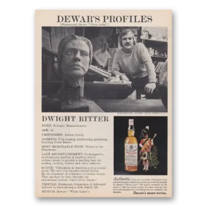 1974 Dewars White Label Print Ad | Dwight Ritter