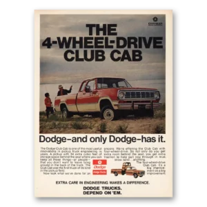1974 Dodge Club Cab Print Ad | Only Dodge