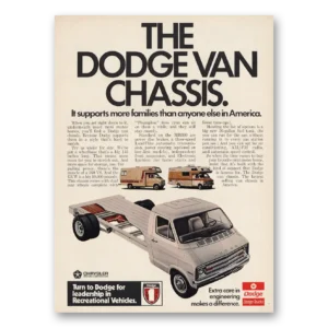 1974 Dodge Vans Print Ad | Chassis Supports
