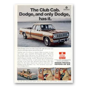 1973 Dodge Club Cab Print Ad | Only Dodge