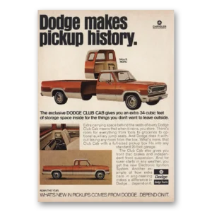 1973 Dodge Club Cab Print Ad | Pickup History