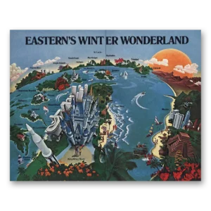 1974 Eastern Airlines Print Ad | Winter Wonderland