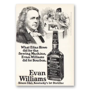 1974 Evan Williams Whiskey Print Ad | Elias Howe