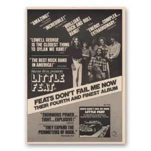 1974 Little Feat Promo Print Ad | Fail Me Now