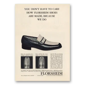 1974 Florsheim Shoes Print Ad | You Don’t Have To Care