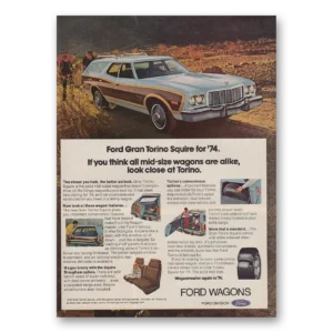 1973 Ford Gran Torino Print Ad | Mid Size Wagons